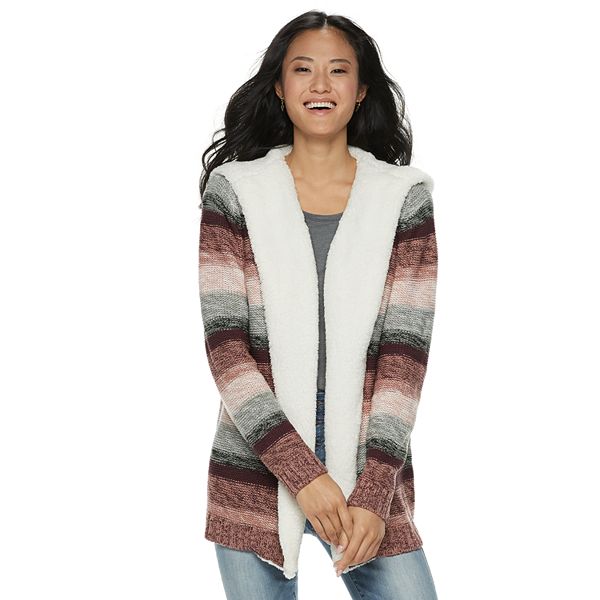 Kohls hooded cardigan on sale