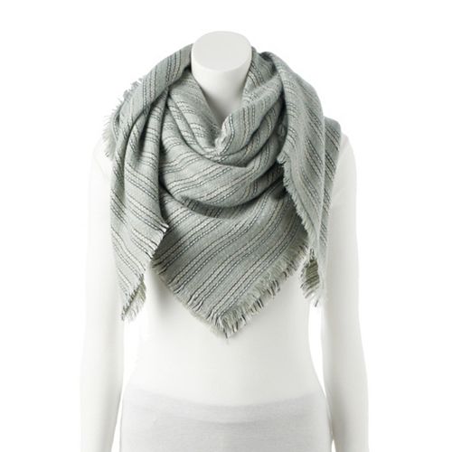 Women's LC Lauren Conrad Striped Square Blanket Scarf