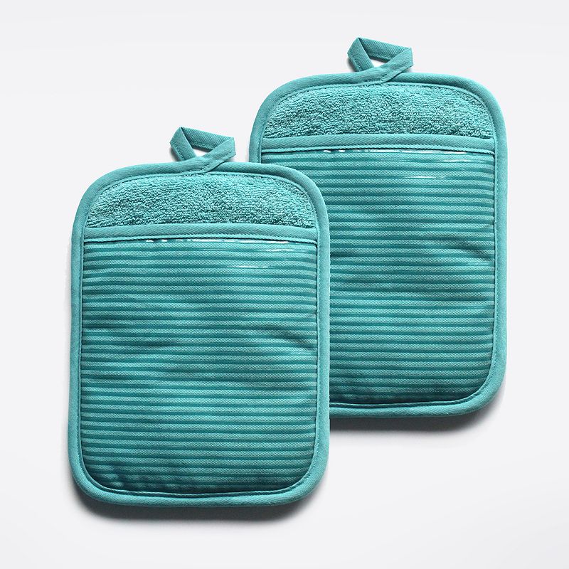 KitchenAid Asteroid Pot Holder, Set of 2 - Aqua