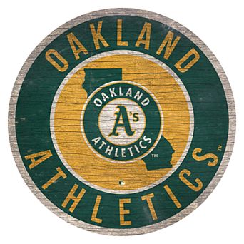 Oakland Athletics Round Sign