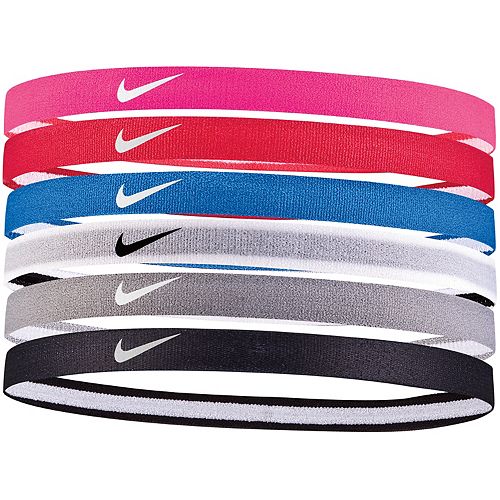 Girls 716 Nike 6pack Solid Hairband Headbands