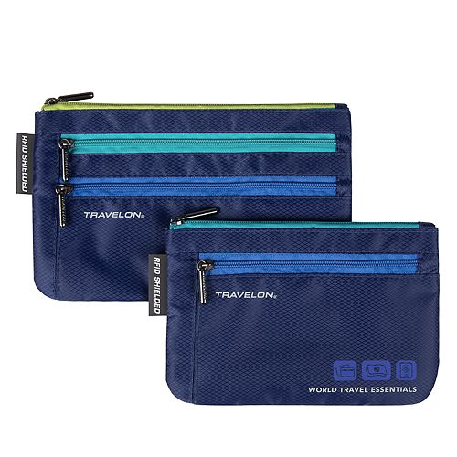 Travelon World Travel Essentials 2Piece Currency & Passport Organizers