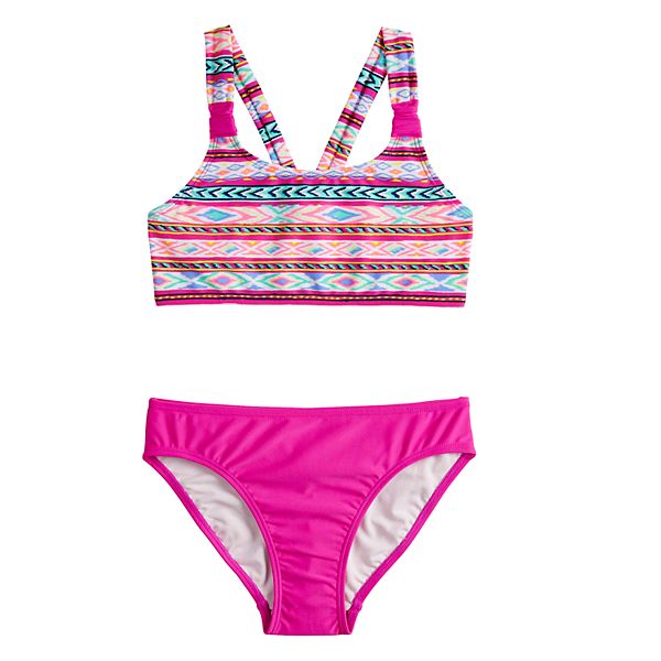 Girls 7-16 SO® Desert Explorer Bikini Top & Bottoms Swimsuit Set