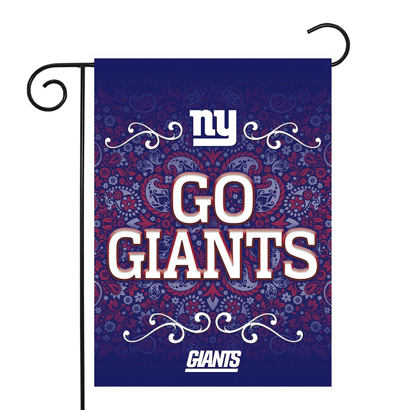 New York Giants Garden Flag with Pole, Multicolor