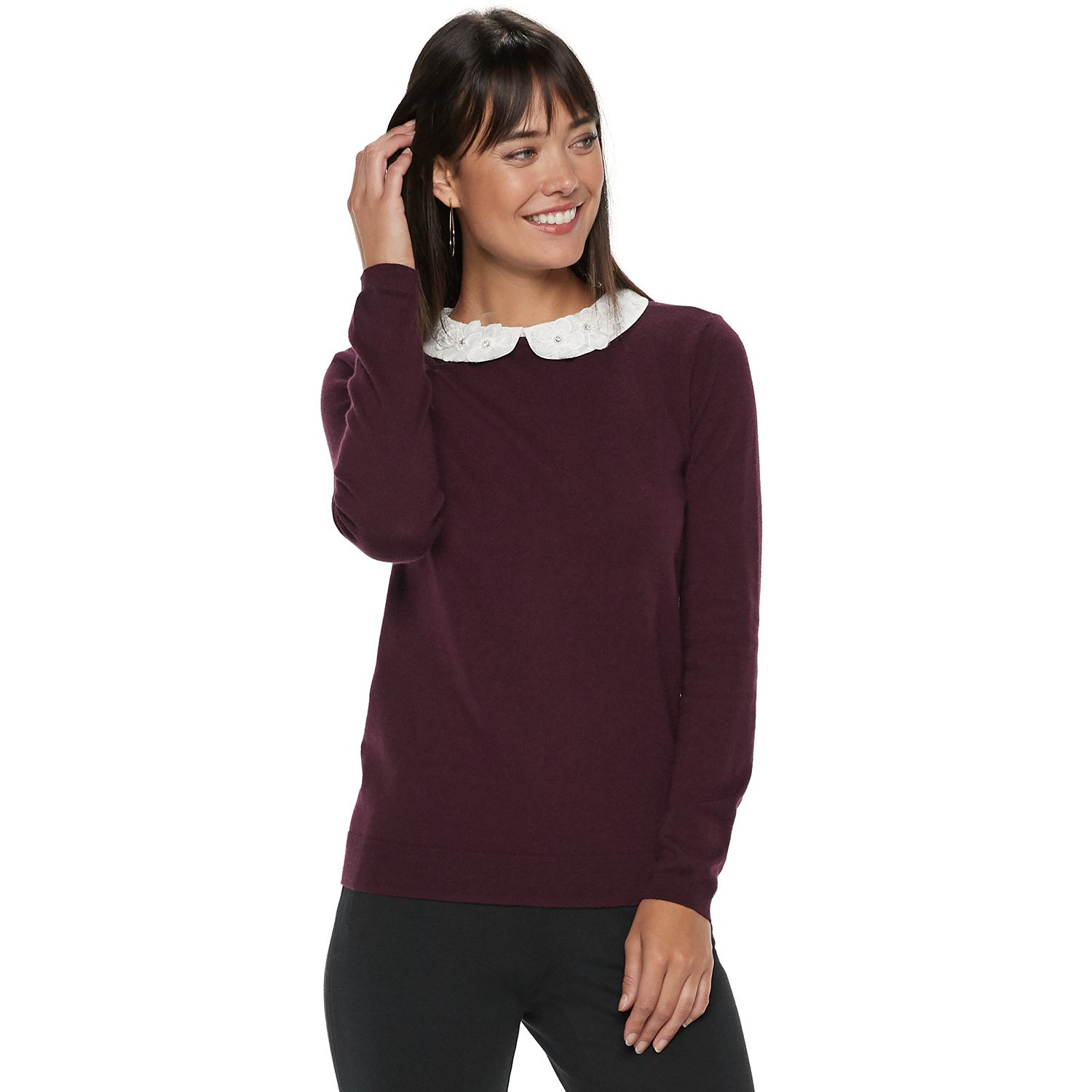 peter pan collar sweater