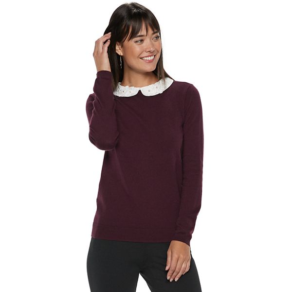 Jumper with cheap collar womens