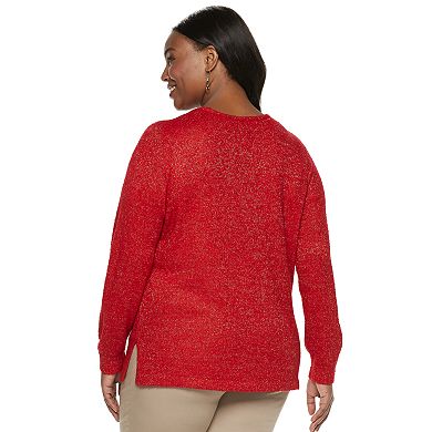 Plus Size Croft & Barrow® Embellished Sweater
