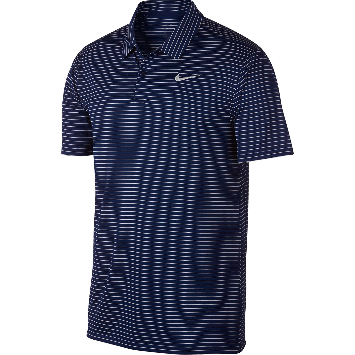 nike striped golf polo