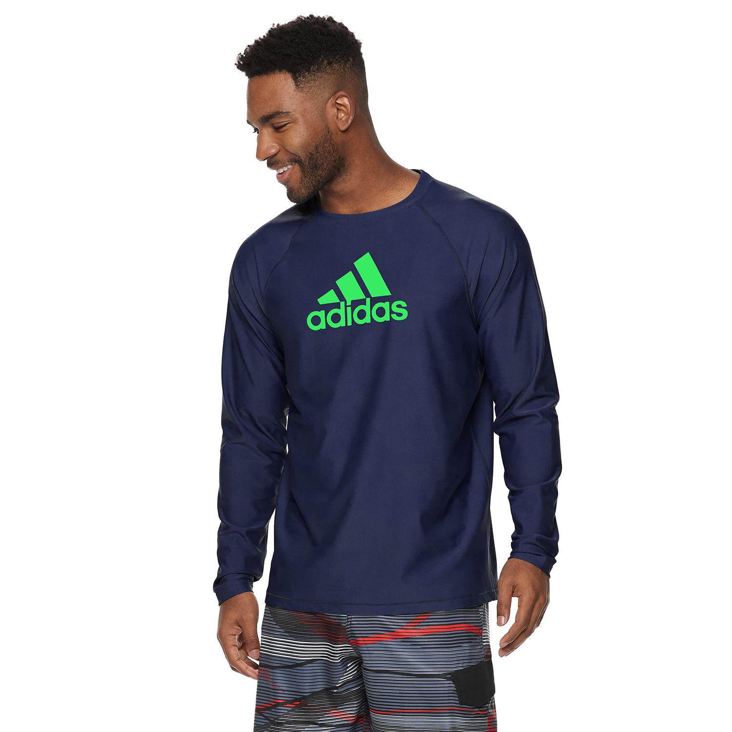 men's adidas rash guard swim tee