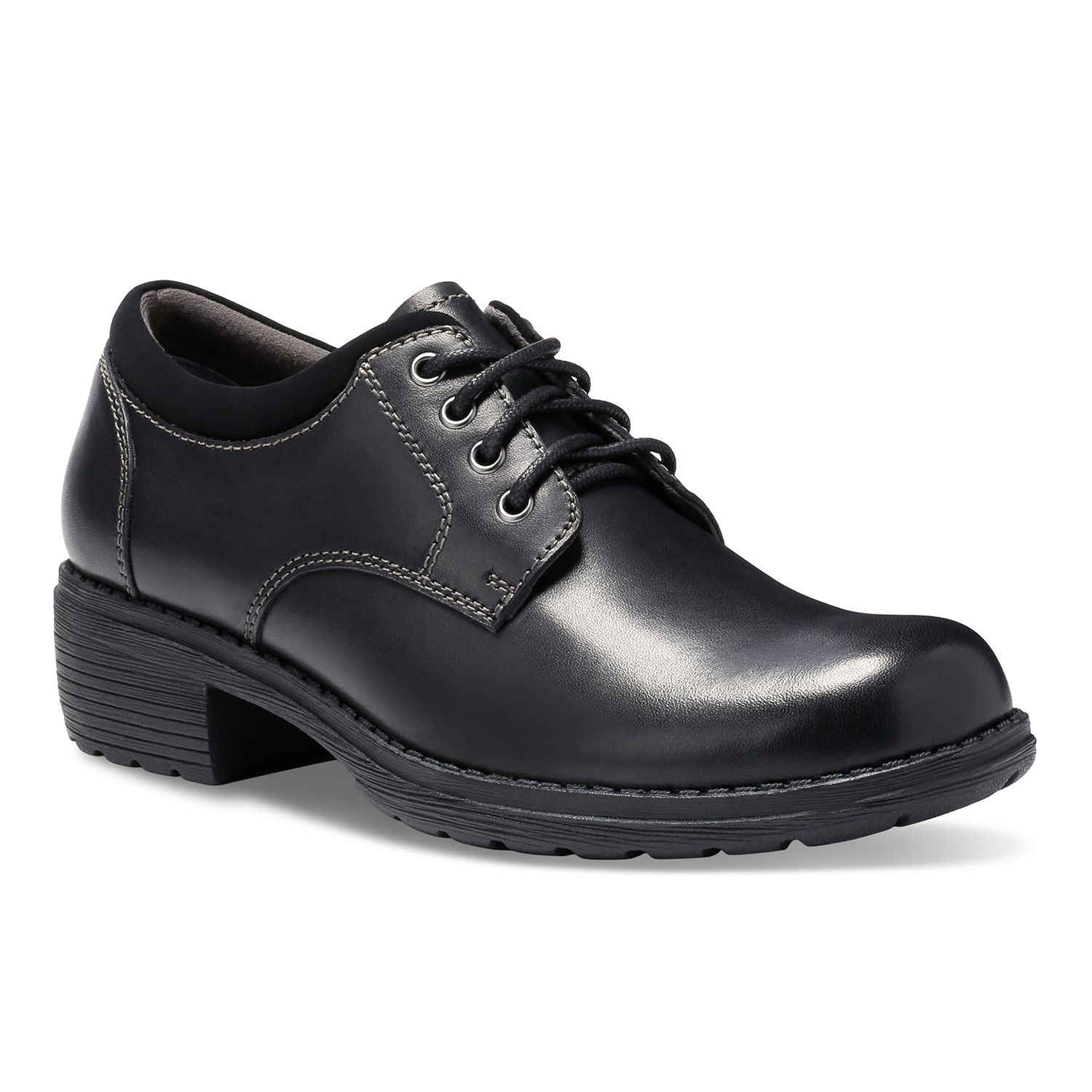 black leather women's eastland oxford shoe