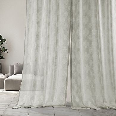 EFF Calais Tile Patterned Sheer Curtain