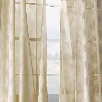 EFF Calais Tile Patterned Sheer Curtain