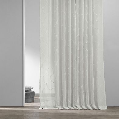 EFF Marseille Shell Patterned Sheer Curtain