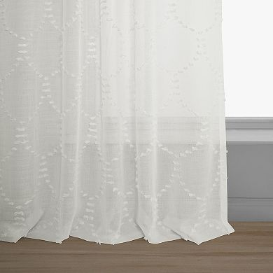 EFF Marseille Shell Patterned Sheer Curtain