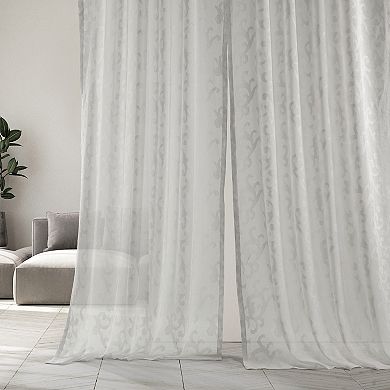 EFF Paris Scroll Patterned Sheer Curtain