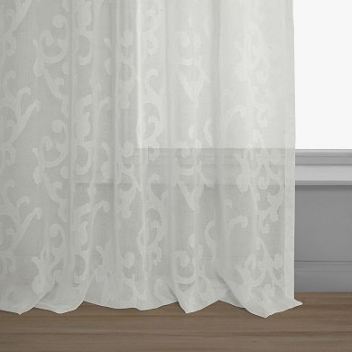 EFF Paris Scroll Patterned Sheer Curtain