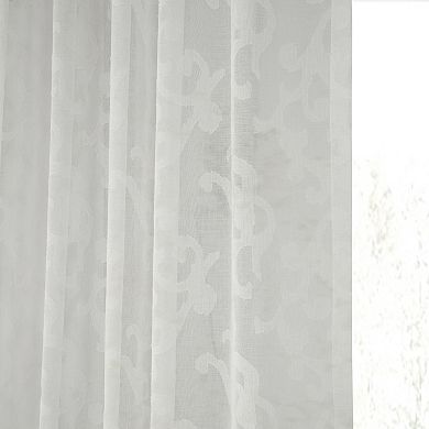 EFF Paris Scroll Patterned Sheer Curtain