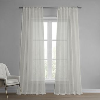 EFF Bordeaux Striped Sheer Curtain