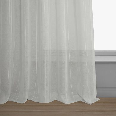 EFF Bordeaux Striped Sheer Curtain