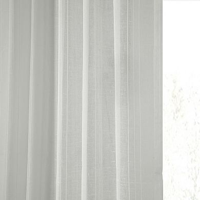 EFF Bordeaux Striped Sheer Curtain
