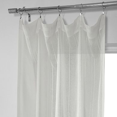 EFF Bordeaux Striped Sheer Curtain