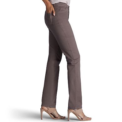 Petite Lee Relaxed Fit Straight Leg Twill Pants
