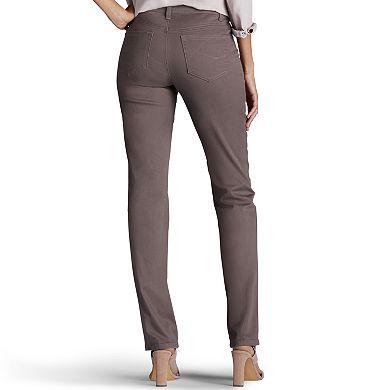 Petite Lee Relaxed Fit Straight Leg Twill Pants