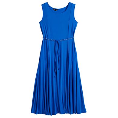 Women's Nina Leonard A-Line Midi Tank Top Dress