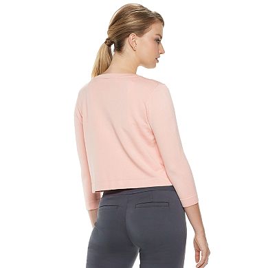 Women's Nina Leonard Embellished Crop Cardigan