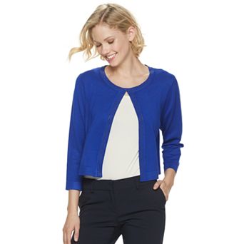 Women's Nina Leonard Embellished Crop Cardigan