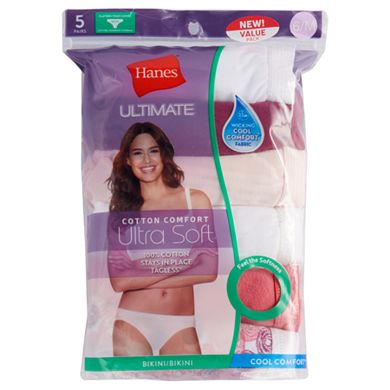 Hanes Ultimate 6-pk. Ultra Soft Cotton Comfort Bikini Panties 42HUCC