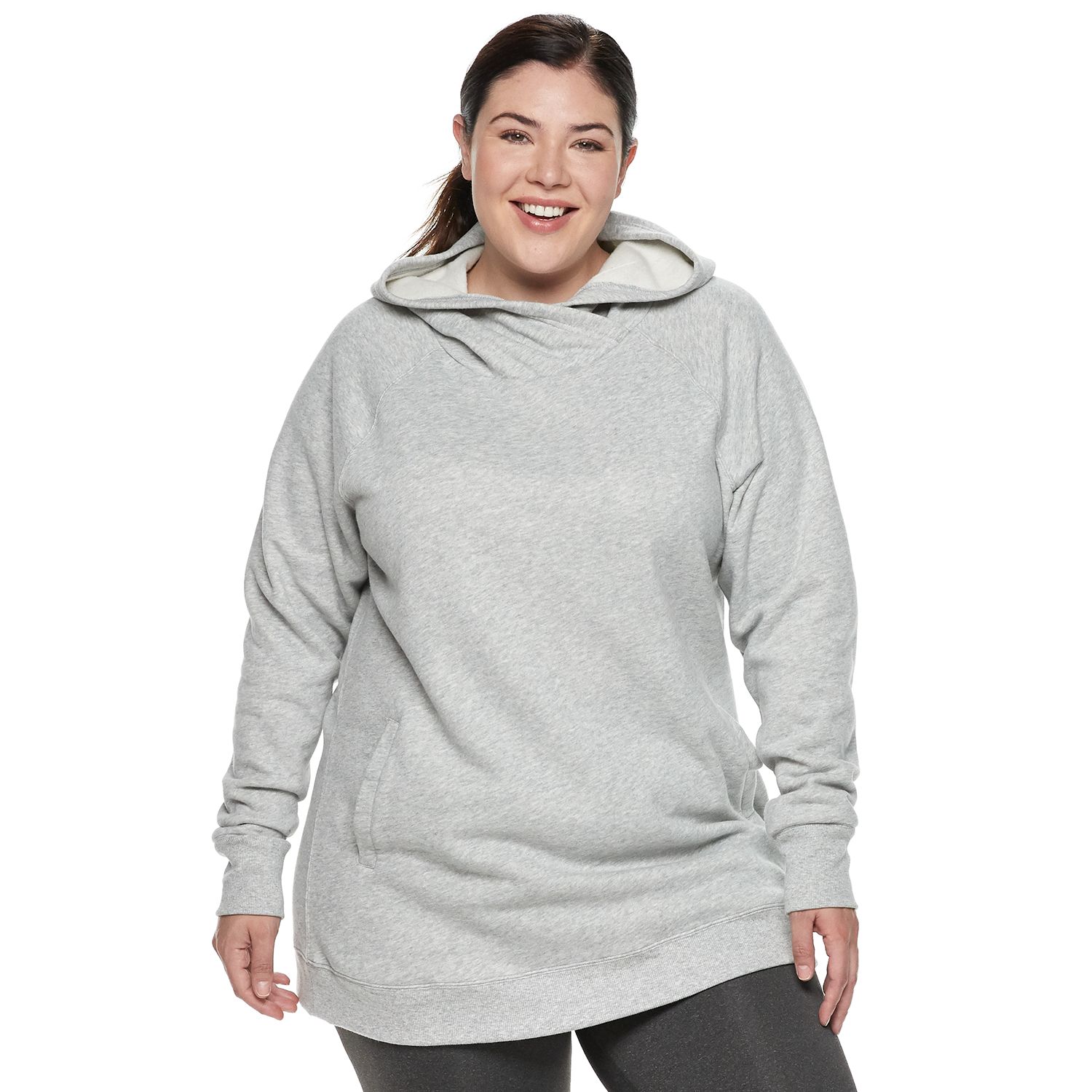 plus size tunic hoodie