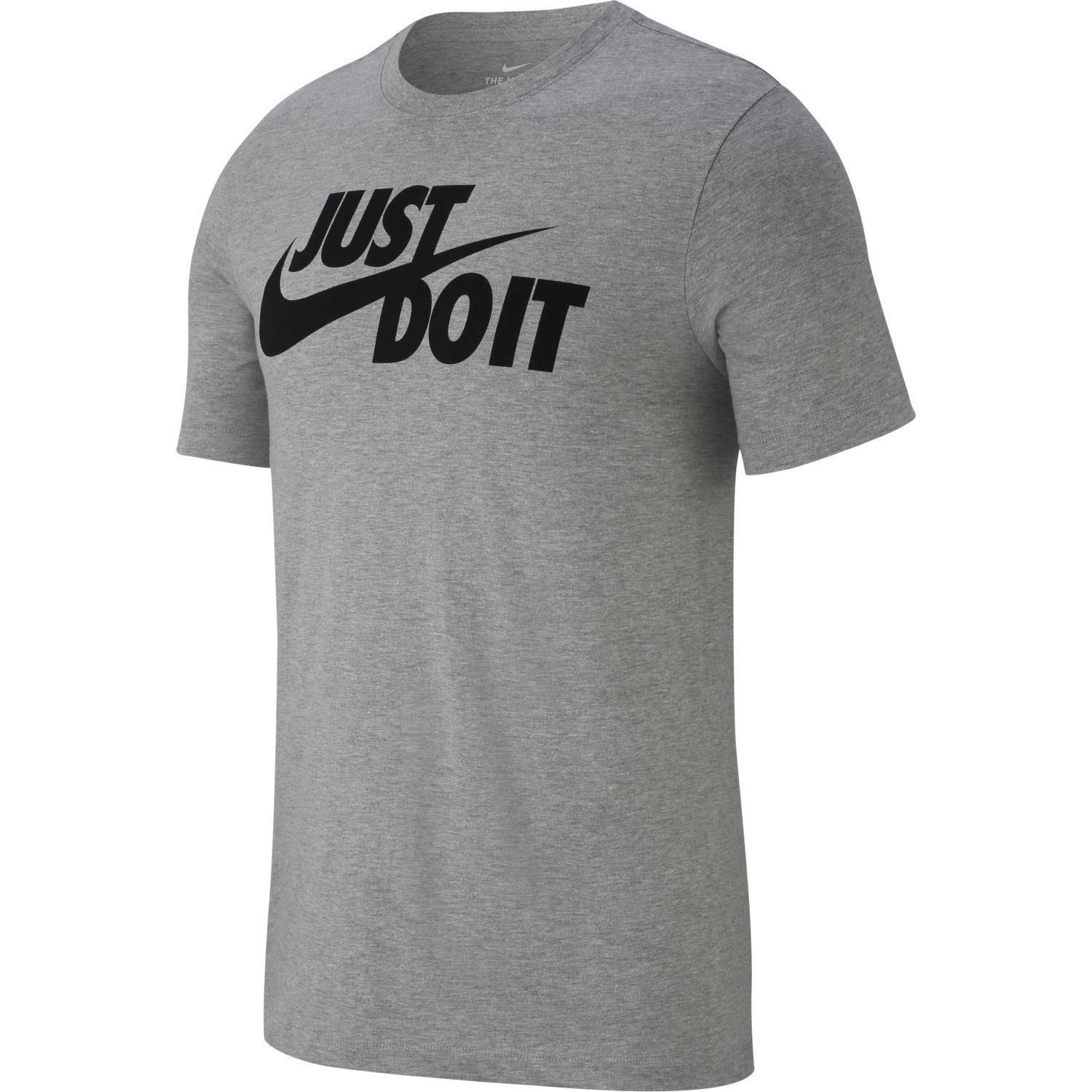 gray and green nike shirt