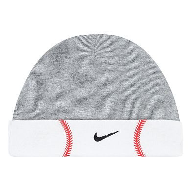 Newborn Baby Nike Baseball Beanie Hat & Booties Set