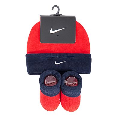Baby Boy Nike Beanie Hat & Booties Set