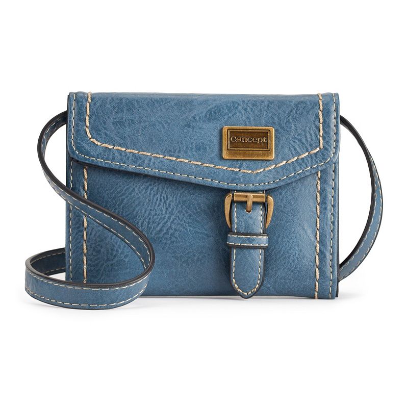 Concept Amhearst Asymmetrical Crossbody Wallet, Blue