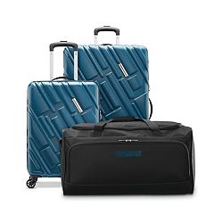 American Tourister Groove Hardside Luggage with Spinner Wheels, Teal,  3-Piece Set (Carry On, Medium, Large)