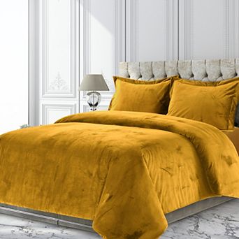 Tribeca Living Venice Velvet Oversized Solid Duvet Set