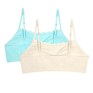 Girls 7-16 SO® 2-Pack Seamless Lace Crop Bras