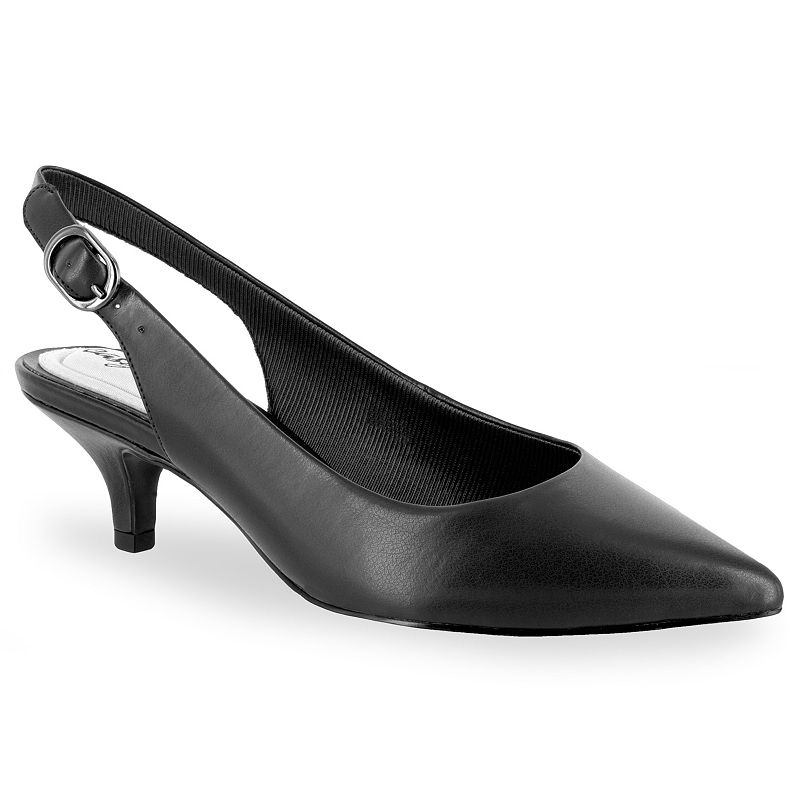 FAYEWBLACK Easy Street Faye Womens Slingback Heels, Size: 10  sku FAYEWBLACK