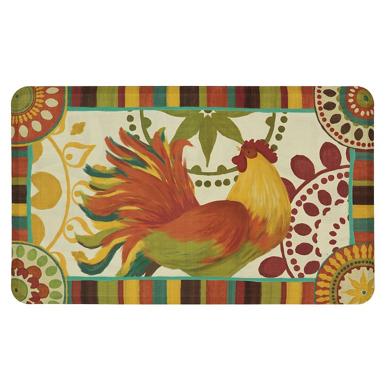 Mohawk Home Painted Spice Rooster Cushioned Printed Kitchen Mat - 18 x 30