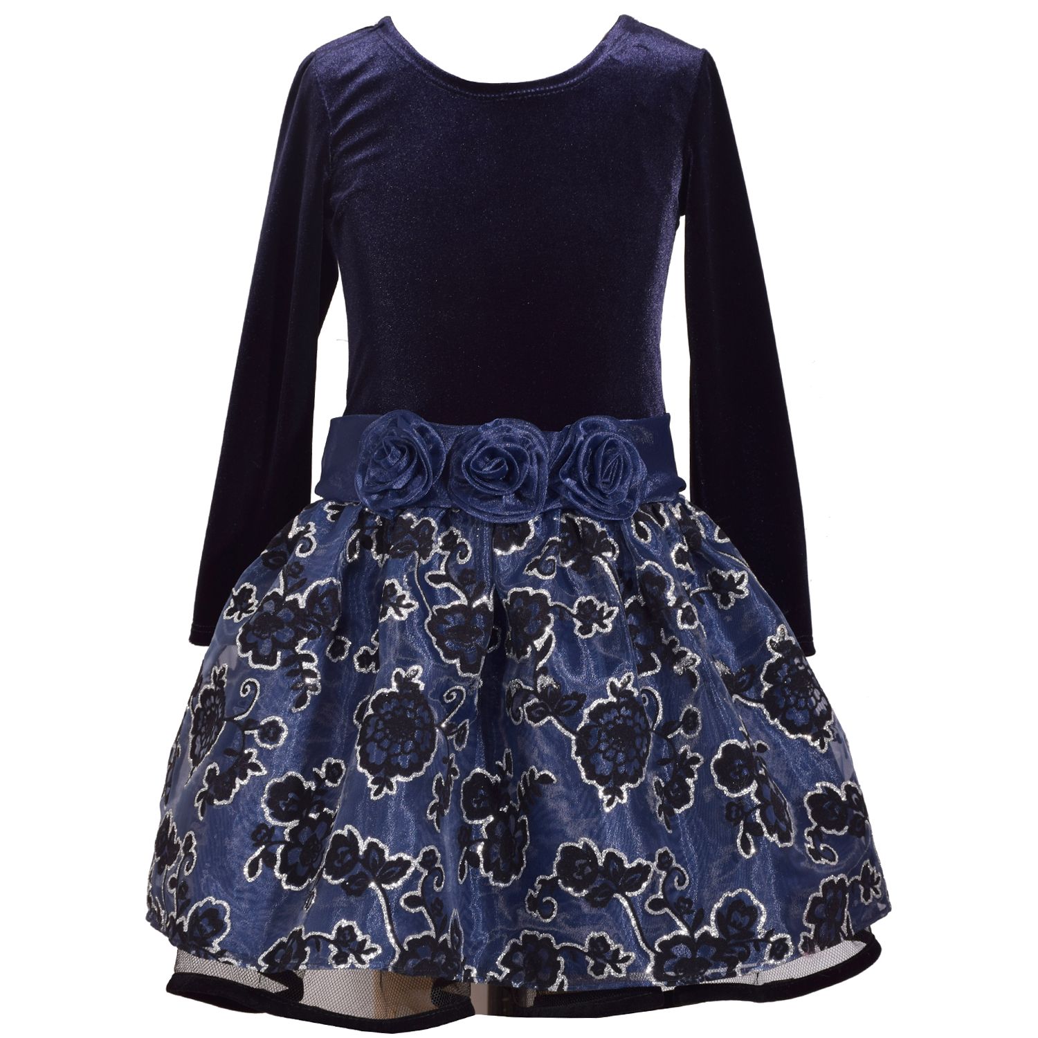 bonnie jean long sleeve drop waist dress