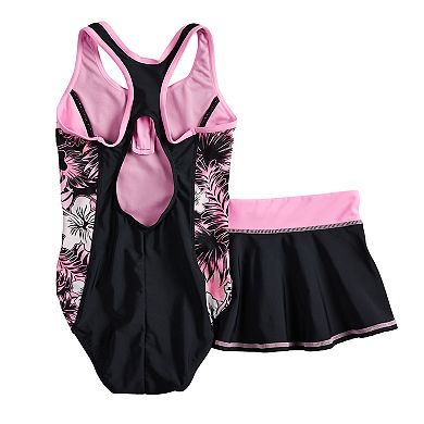 Girls 7-16 & Plus Size Samba Sway One-Piece Swimsuit & Skirt Set