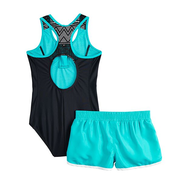 Girls 716 & Plus Size ZeroXposur Scenic Route OnePiece Swimsuit & Shorts Set