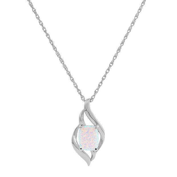 Opal on sale necklace kohls