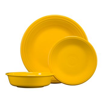 Fiesta Classic Rim 3 pc Dinnerware Set, Service for 1