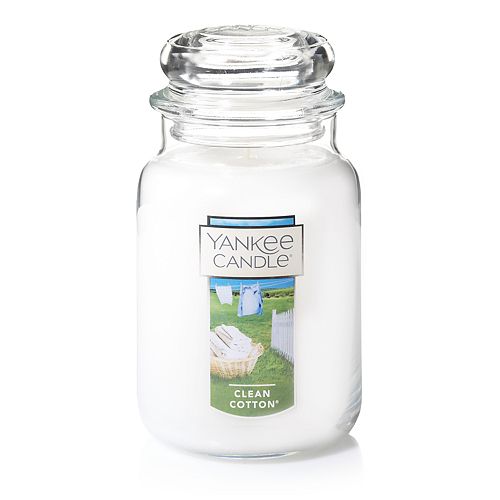 Yankee Candle Clean Cotton 22oz. Large Candle Jar