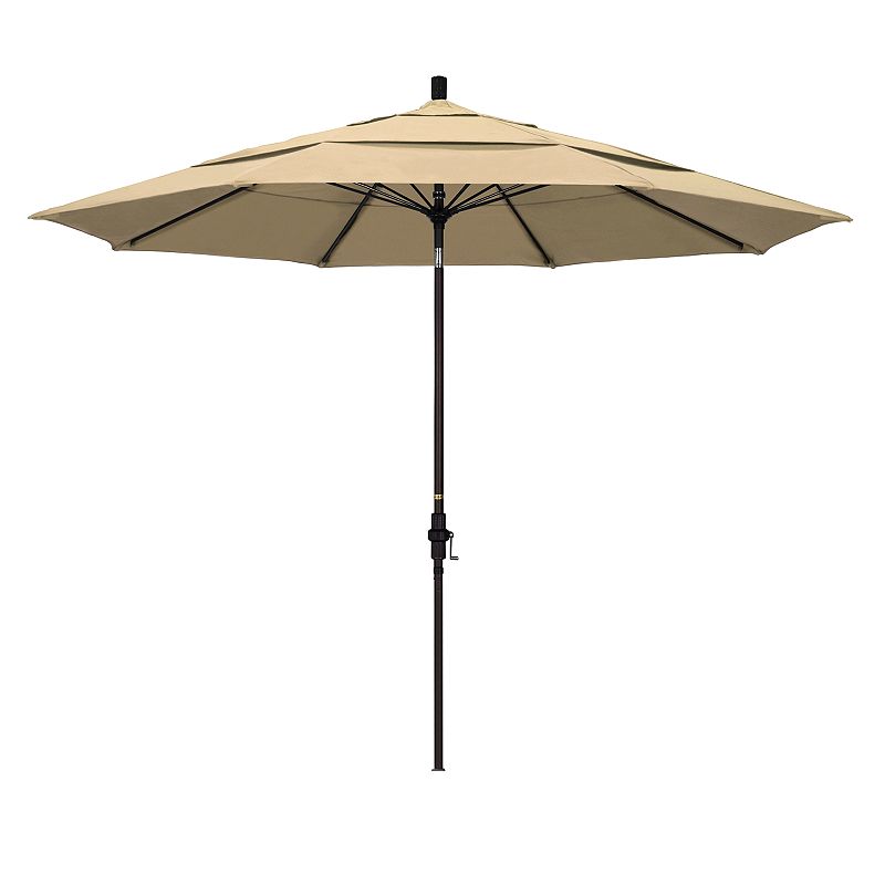 California Umbrella 11-ft. Sun Master Bronze Finish Patio Umbrella, Med Bei