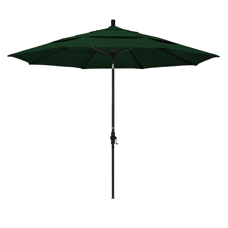 California Umbrella 11-ft. Sun Master Bronze Finish Patio Umbrella, Dark Gr
