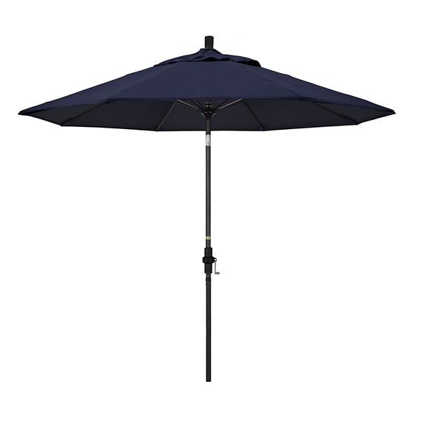 California Umbrella 9 Ft Sun Master Black Finish Sunbrella Patio Umbrella